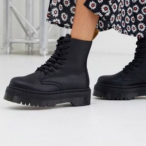 Size 8 black platform Dr. Marten boots.